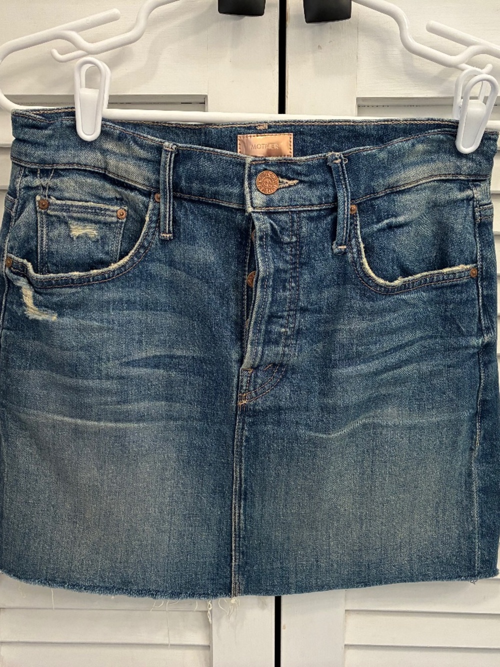 MOTHER Denim Mini Skirt